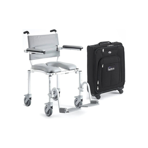 Nuprodx MC4000TX Travel Folding Shower Commode Chair