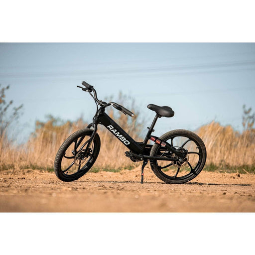 Rambo Kids 20" Trailbreaker 3.0 Black Electric Bike 24V 250W Hub Motor