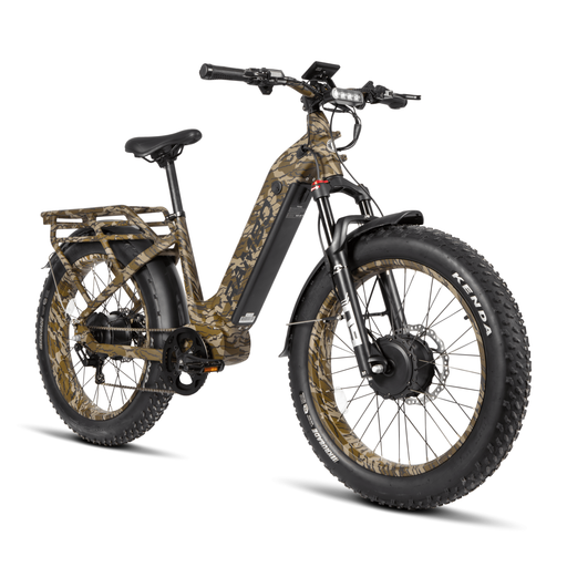 Rambo Krusader 3.0 All-Terrain All-Wheel Drive Fat Tire Electric Bike - 48V 15-20Ah dual 500W hub motor